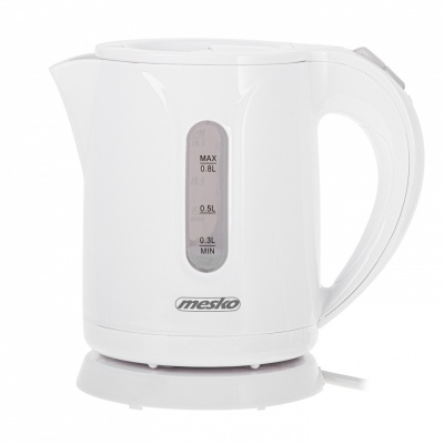 Mesko Kettle | MS 1376 | Electric | 850 W | 0.8 L | Plastic | 360° rotational base | White