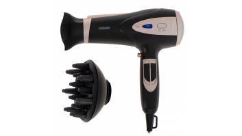 Mesko Hair Dryer | MS 2287 | 2200 W | Number of temperature settings 3 | Diffuser nozzle | Black/Champagne