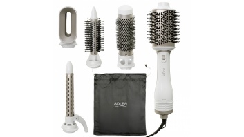 Adler 5-in-1 Curling Iron-Dryer | AD 2027 | Number of heating levels 2 | 1200 W | White/Champagne
