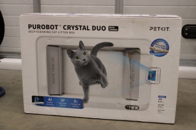 SALE OUT. PETKIT Purobot Crystal Duo with Camera Self-Cleaning Cat Litter Box | White | DAMAGED PACKAGING