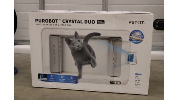 SALE OUT. PETKIT Purobot Crystal Duo with Camera Self-Cleaning Cat Litter Box | White | DAMAGED PACKAGING
