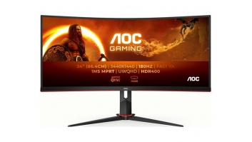 AOC | Gaming Monitor | CU34G2XP/BK | 34 " | VA | 21:9 | 180 Hz | 1 ms | 3440 x 1440 pixels | HDMI ports quantity 2 | Black