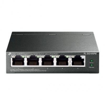 Switch|TP-LINK|Desktop/pedestal|5x10Base-T / 100Base-TX / 1000Base-T|PoE ports 4|TL-SG105PE