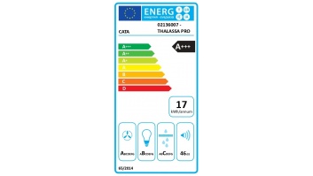 CATA Hood | THALASSA PRO 60 GWH | Wall mounted | Energy efficiency class A+++ | Width 60 cm | 842 m³/h | Electronic | LED | White Glass