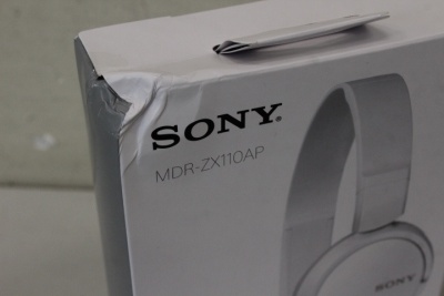SALE OUT. Sony headphones ZX Series MDR-ZX110APW Outdoor headband, White | Sony MDR-ZX110APW.CE7 | Wired | On-Ear | Microphone | DAMAGED PACKAGING | White