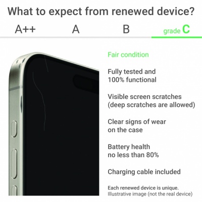 Grade C | Apple iPhone 14 | 6.1" Super Retina XDR OLED | 5G | 256GB | Midnight | iOS | Apple Renew