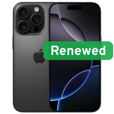 Grade A++ | Apple iPhone 16 Pro | 6.3" Super Retina XDR OLED | 5G | 128GB | Black | iOS | Apple Renew