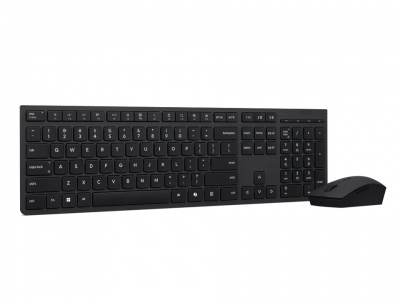 Lenovo Professional Wireless Rechargeable Combo Keyboard and Mouse | Keyboard and Mouse Set | Wireless | Mouse included | US Euro | Bluetooth | Grey