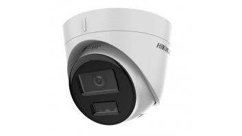 Hikvision DS-2CD1343G2-LIU F2.8, DOME,Hybrid light, IR+LED, 120dB WDR, H.265+, 4MP, 2.8mm(~100°), int. mikrofonas, IR pašv. iki 30m, IP67, P | Hikvision