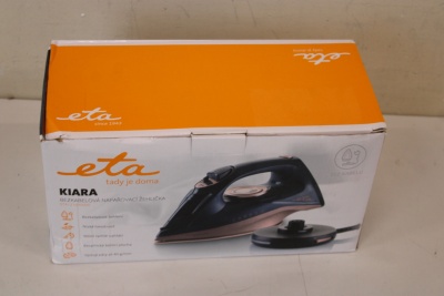 SALE OUT. ETA ETA127690000 Kiara Iron, Ceramic, 2200 W, Water tank 220 ml, Black | ETA | Iron | Kiara ETA127690000 | Cordless Steam Iron | 2200 W | Water tank capacity 220 ml | Continuous steam 40 g/min | Steam boost performance 90 g/min | Black | DAMAGED