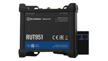 Industrial Cellular router | RUT951 | 802.11n | 10/100 Mbit/s | Ethernet LAN (RJ-45) ports 4 | Mesh Support No | MU-MiMO No | 2G/3G/4G | Antenna type 2 x SMA for LTE, 2 x RP-SMA | 0