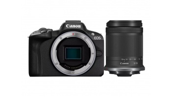 Canon | EOS R50 - digital camera RF-S 18-150mm F3.5-6.3 IS STM lens | Megapixel 24.2 MP | ISO sensitivity (max) ISO 51200 | Wi-Fi | Automatic, manual | CMOS | Black
