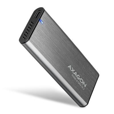 AXAGON External USB-C 3.2 Gen 2 metal box for M.2 NVMe & SATA SSD disks | EEM2-SG2
