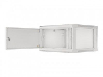 Lanberg | Rack cabinet 19" wall-mount 12U/600x450 for self-assembly with metal door (flat pack) | WF01-6412-00S | Grey