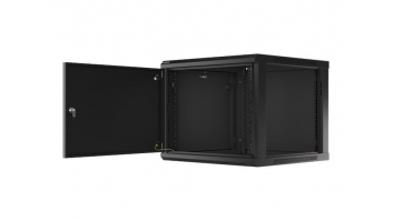 Lanberg | Rack cabinet 19" wall-mount 9U/600x600 (flat pack) for self-assembly with metal door | WF01-6609-00B | Black