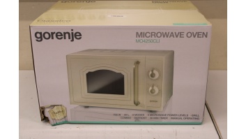 SALE OUT. Gorenje Microwave oven with grill MO4250CLI Free standing, 20 L, Grill, Mechanic, 700 W, Ivory, Defrost function | SALE OUT. Gorenje Microwave oven with grill | MO4250CLI | Free standing | 20 L | 700 W | Grill | Ivory | DAMAGED PACKAGING