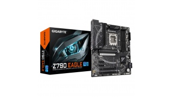Gigabyte Z790 EAGLE | Processor family Intel | Processor socket LGA1700 | DDR5 DIMM | Supported hard disk drive interfaces M.2, SATA | Number of SATA connectors 4