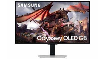 Monitor|SAMSUNG|32"|Gaming/Smart/4K|Panel OLED|3840x2160|16:9|0.03 ms|Speakers|Swivel|Pivot|Height adjustable|Tilt|Colour Silver|LS32DG802SUXDU