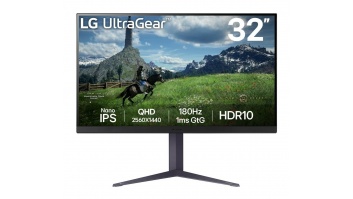 LCD Monitor|LG|31.5"|Panel IPS|2560x1440|16:9|180Hz|1 ms|Pivot|Height adjustable|Tilt|Colour Black|32GS85Q-B