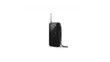 PHILIPS portatīvais kabatas izmēra radio, melns