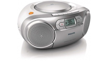 PHILIPS CD magnetola ar kaseti, sudraba