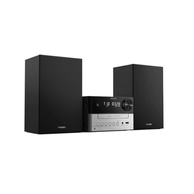 PHILIPS mūzikas sistēma ar Bluetooth, CD, 20W, melns/sudraba