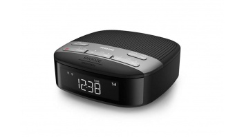 PHILIPS radio pulkstenis, melns