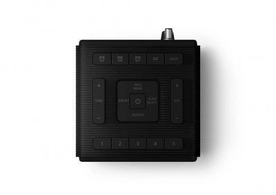 PHILIPS radio pulkstenis, melns