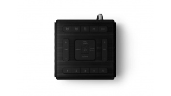 PHILIPS radio pulkstenis, melns