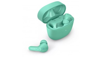 PHILIPS in-ear true bezvadu austiņas ar portatīvo uzlādes ietvaru, zaļas