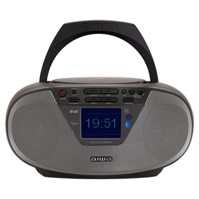 AIWA boombox sistēma ar bluetooth un TFT-LCD displeju, melns