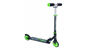Muuwmi Aluminium Scooter skrejritenis 125 mm, melns/zaļš
