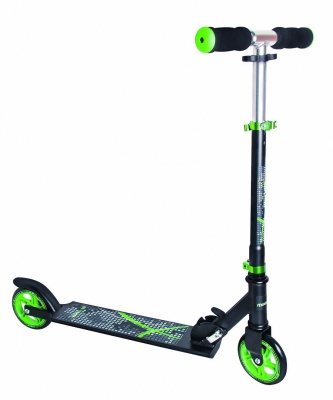 Muuwmi Aluminium Scooter skrejritenis 125 mm, melns/zaļš