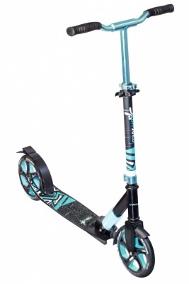 Muuwmi Aluminium Scooter Deluxe skrejritenis 205 mm, tirkīza zils