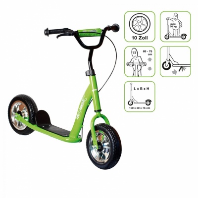MUUWMI Scooter skrejritenis Sunny 10", zaļš