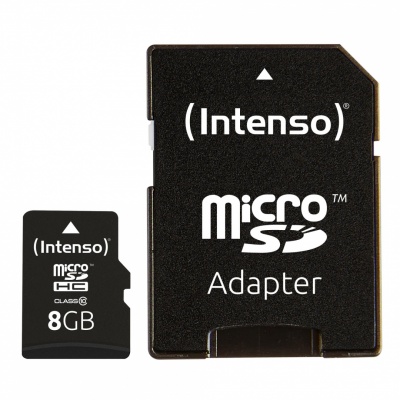 MEMORY MICRO SDHC 8GB C10/W/ADAPTER 3413460 INTENSO