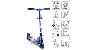 Six Degrees Aluminium Scooter skrejritenis 145 mm, zils