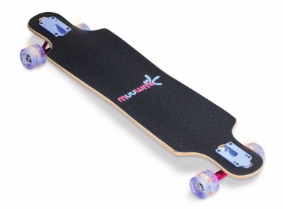 Muuwmi Longboard Compact Skateboard skrituļdēlis, ABEC 7, ar gaismiņām