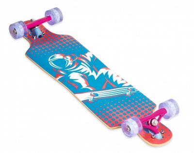 Muuwmi Longboard Compact Skateboard skrituļdēlis, ABEC 7, ar gaismiņām