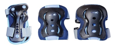 Muuwmi Elkoņu un ceļu aizsargu komplekts, M izmērs, zils