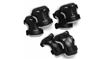 Muuwmi Elkoņu un ceļu aizsargu komplekts, M izmērs, melns