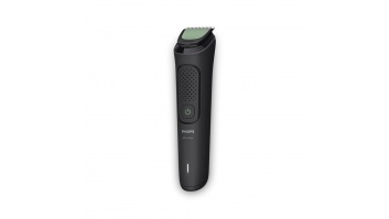 PHILIPS Multigroom series 3000 trimmeris (7-in-1), melns ar zaļu