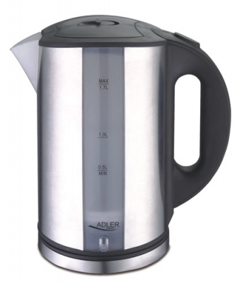 Adler | Kettle | AD 1216 | Standard | 2000 W | 1.7 L | Stainless steel | 360° rotational base | Stainless steel
