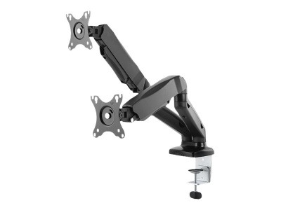 ICY BOX IB-MS304-T, Monitor stand with desk mounted base, for two screens, size up to 27'' | Raidsonic