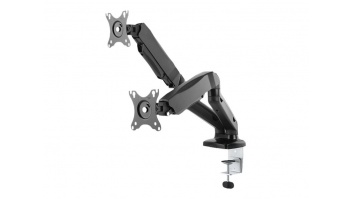 ICY BOX IB-MS304-T, Monitor stand with desk mounted base, for two screens, size up to 27'' | Raidsonic