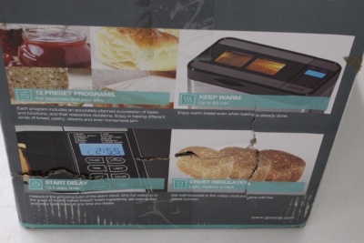 SALE OUT. SALE OUT. Gorenje | Bread maker | BM1400E | Power 815 W | Number of programs 12 | Display LCD | Stainless steel | DAMAGED PACKAGING