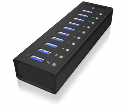 Raidsonic | 10 port USB 3.0 Hub | Icy Box IB-AC6110