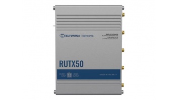 INDUSTRIAL 5G ROUTER | RUTX50 | 802.11ac | 867 Mbit/s | 10/100/1000 Mbps Mbit/s | Ethernet LAN (RJ-45) ports 5 | Mesh Support Yes | MU-MiMO Yes | 5G | Antenna type Internal