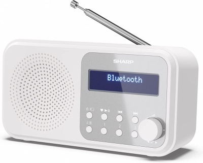 Sharp DR-P420(WH) Tokyo Portable Digital Radio, FM/DAB/DAB+, Bluetooth 5.0, USB or Battery Powered, Snowy White | Sharp | Tokyo Portable Digital Radio | DR-P420(WH) | Bluetooth | White
