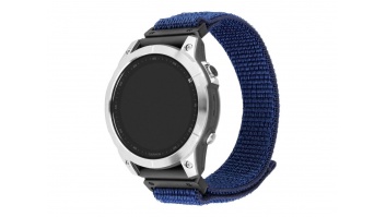 Fixed | Sporty Strap for Garmin QuickFit 22mm | 160-210 mm | Dark blue | Nylon